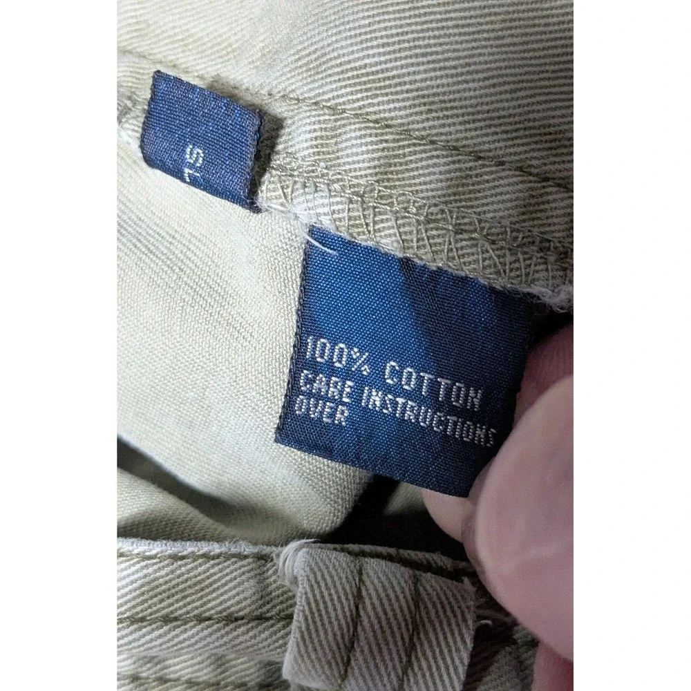VTG POLO RALPH LAUREN Men 36 Khaki Cotton Wellworn‎ Cargo Shorts